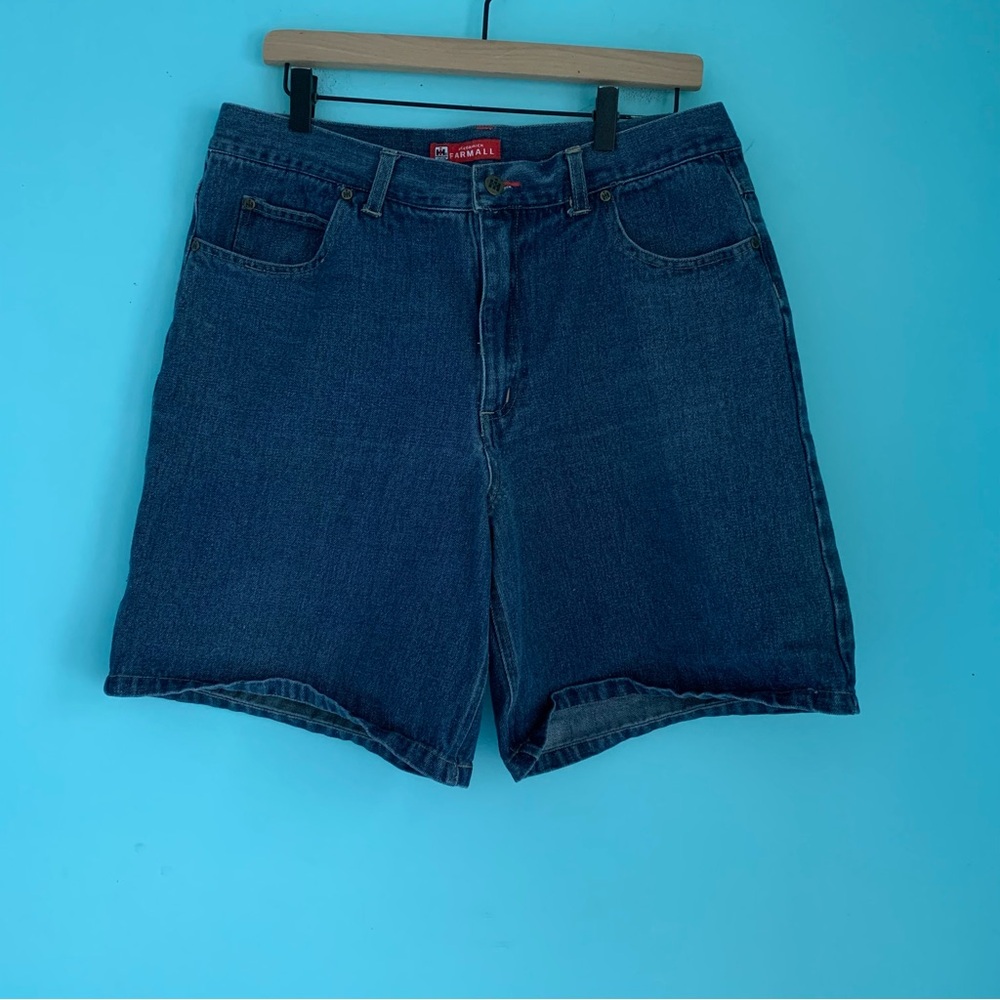 McCormick Farmall High Rise Vintage Wide Leg Cotton Denim Grunge Short 33